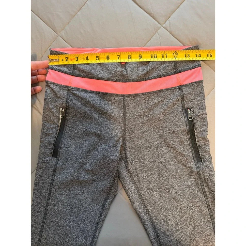 Lululemon Inspire Tight II (Mesh) Heathered Black / Grapefruit size 8 workout